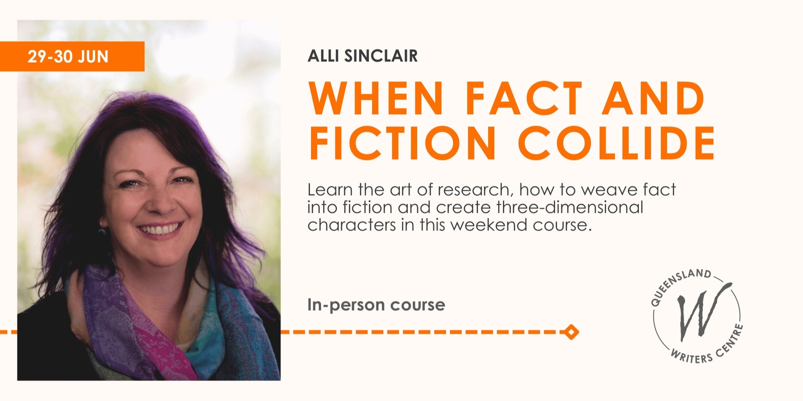 Banner image for When Fact And Fiction Collide with Alli Sinclair