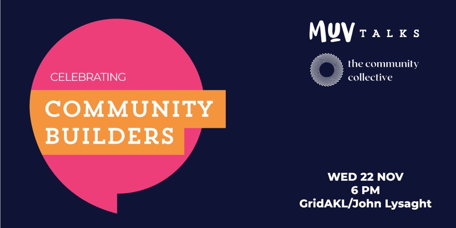 Banner image for MUV Talks Community Builders