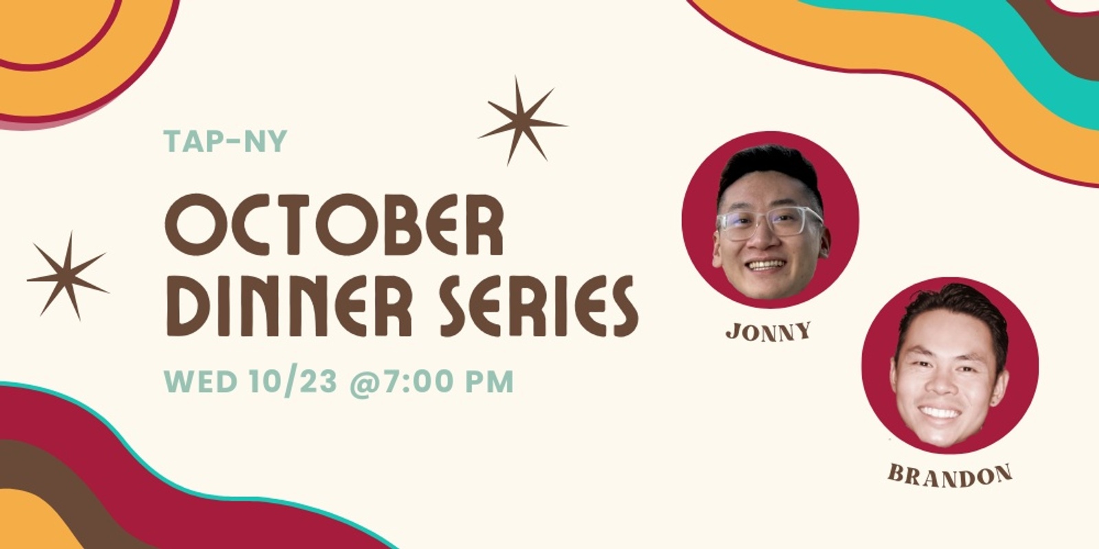 Banner image for TAP-NY October Dinner Series with Jonny & Brandon