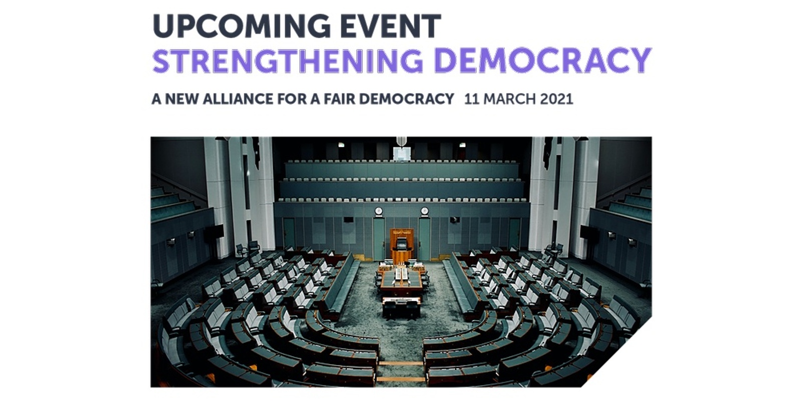 Banner image for Strengthening Democracy: A new alliance for a fair democracy