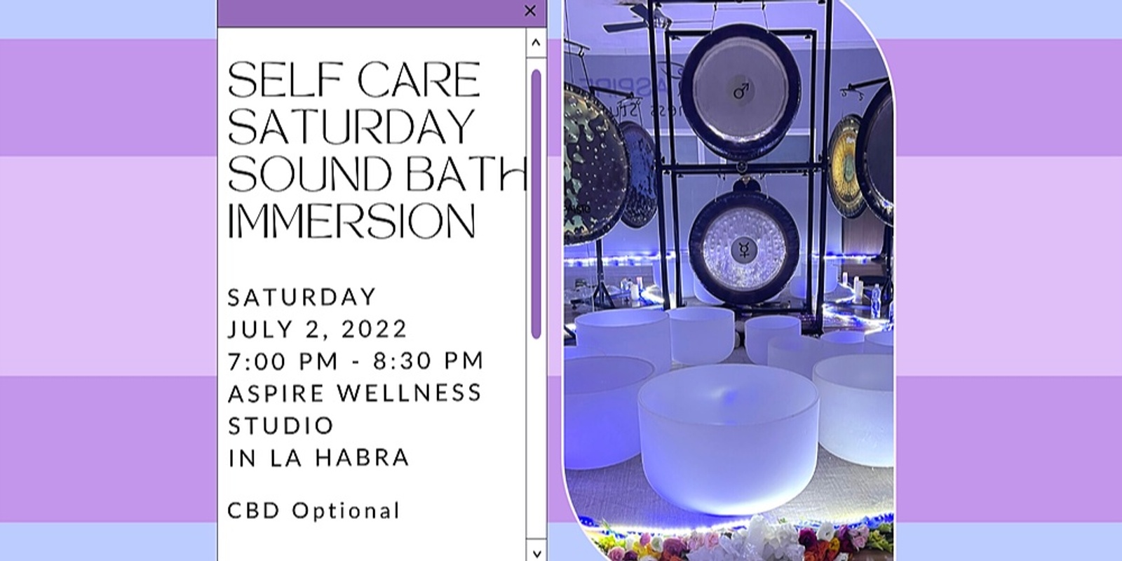Banner image for Self Care Saturday Sound Bath Immersion (La Habra) 