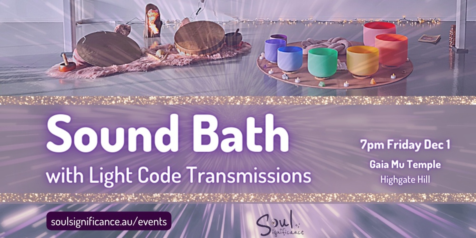 Banner image for Sound Bath with Light Language Transmissions - December