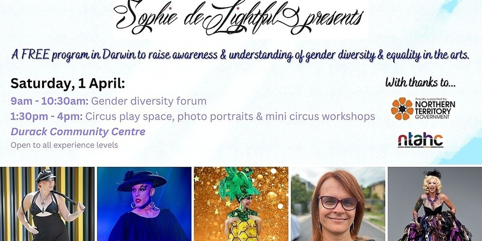 Banner image for Sophie delightful Presents... Gender Diversity in the Arts: Free Circus Program