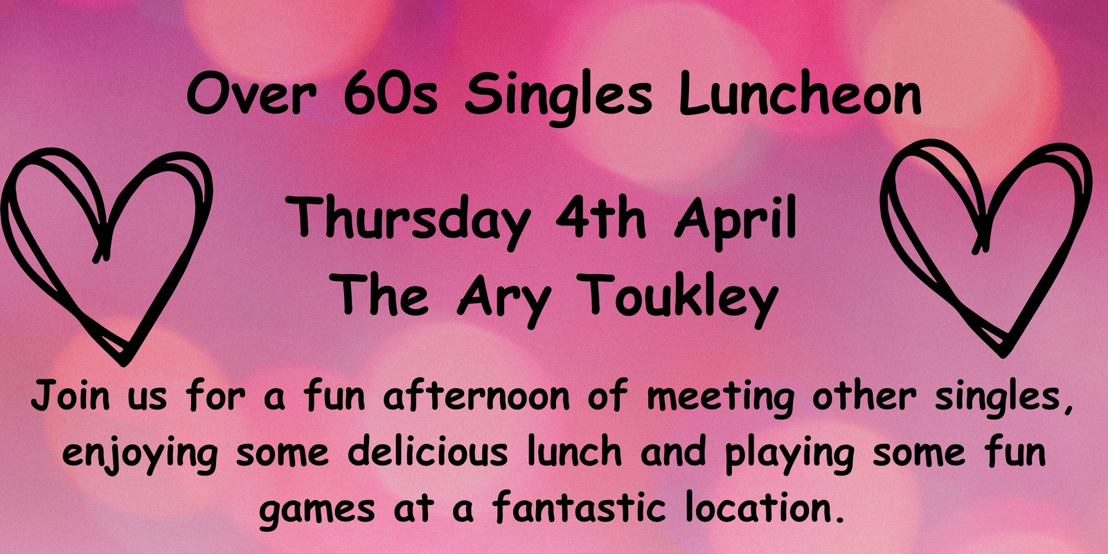 Banner image for Over 60s Singles Luncheon