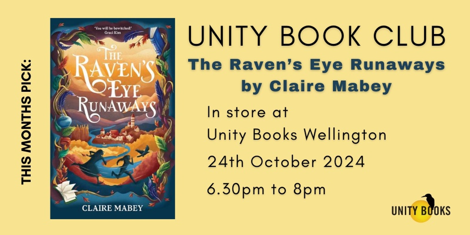 Banner image for Unity Book Club October 2024: The Raven's Eye Runaways