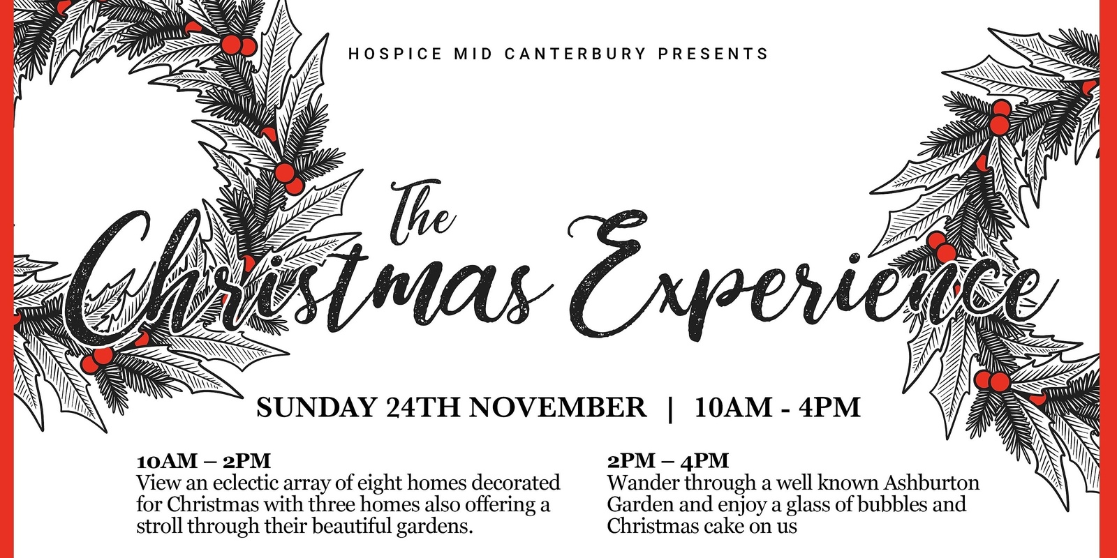 Banner image for Hospice Mid Canterbury's The Christmas Experience 2024