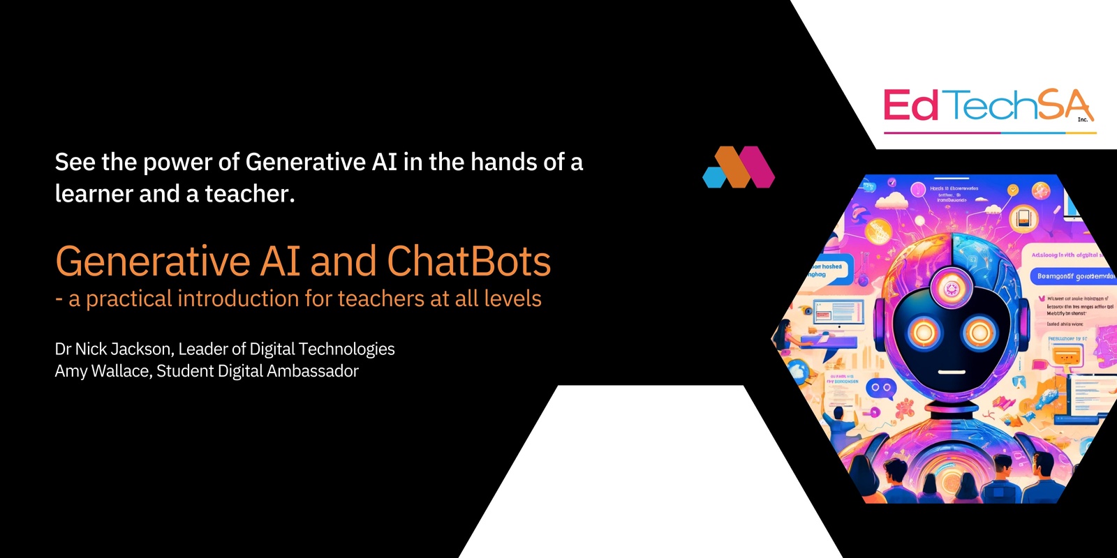 Banner image for Generative AI and ChatBots - a practical introduction for teachers at all levels