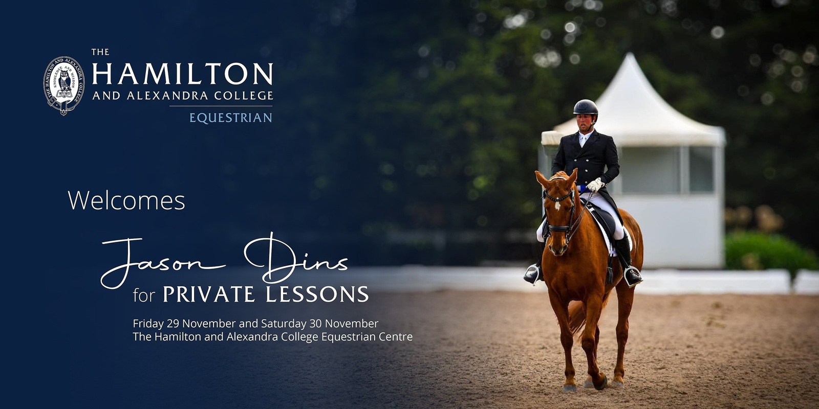 Banner image for 2024 Jason Dins Dressage Lessons