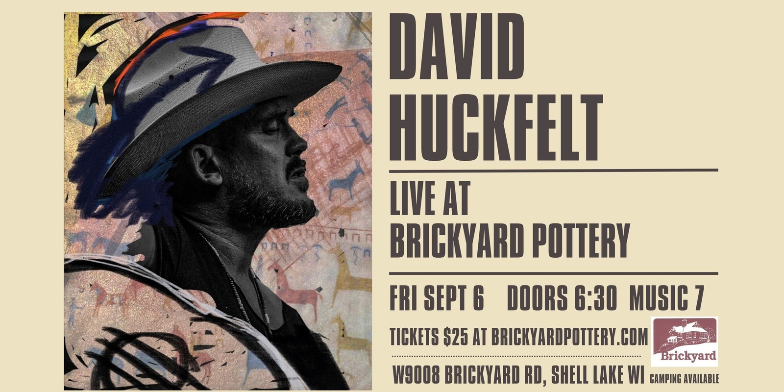 Banner image for David Huckfelt | Live at Brickyard Pottery