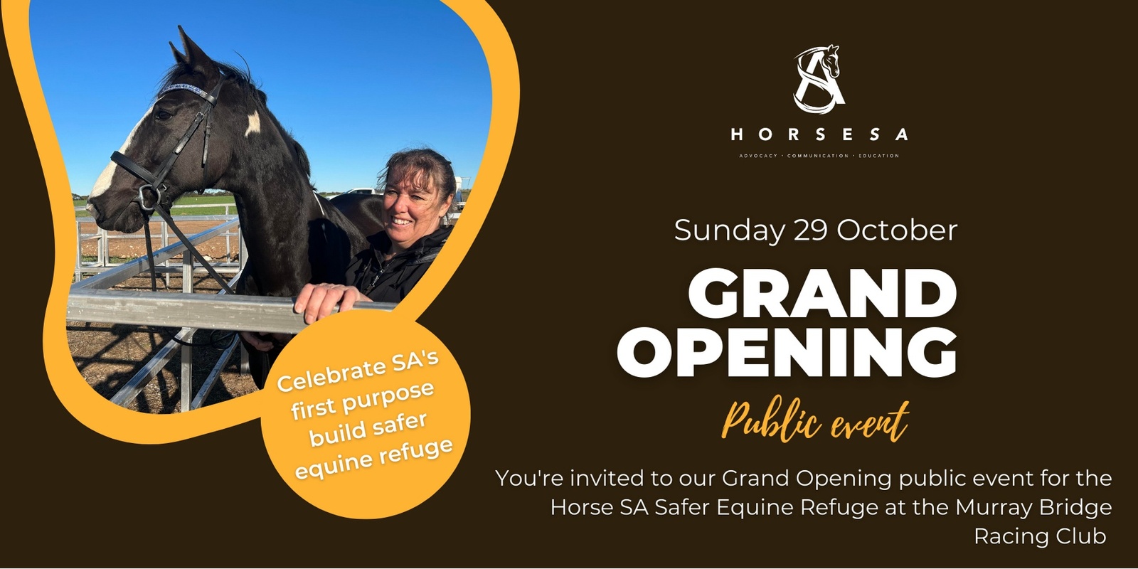 Banner image for Grand Opening of the Horse SA Safer Equine Refuge