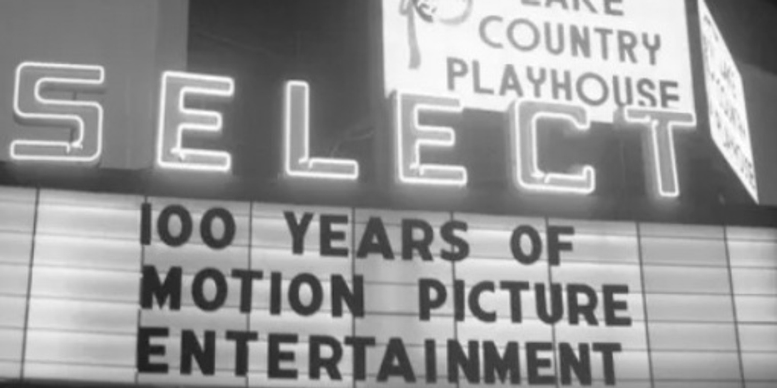 The Historic Select Theater's banner