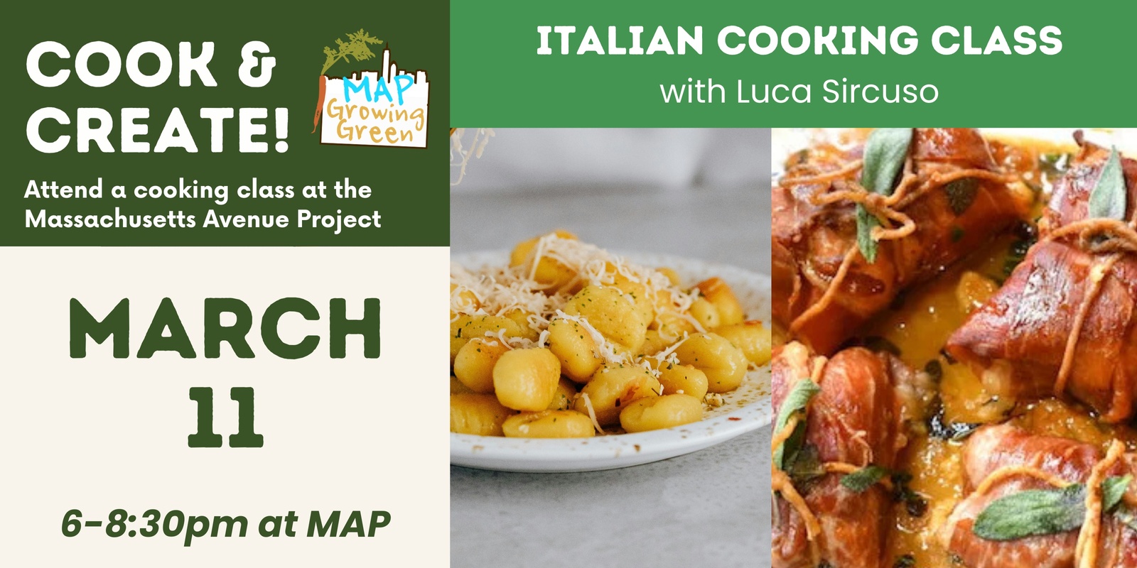 Banner image for Italian Cooking Class: Gnocchi with Butter and Sage & Saltimbocca