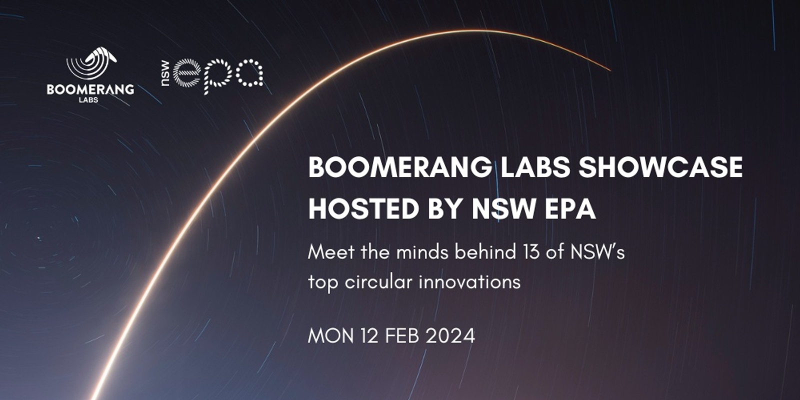Banner image for Boomerang Labs Accelerator Showcase: Hosted by NSW EPA
