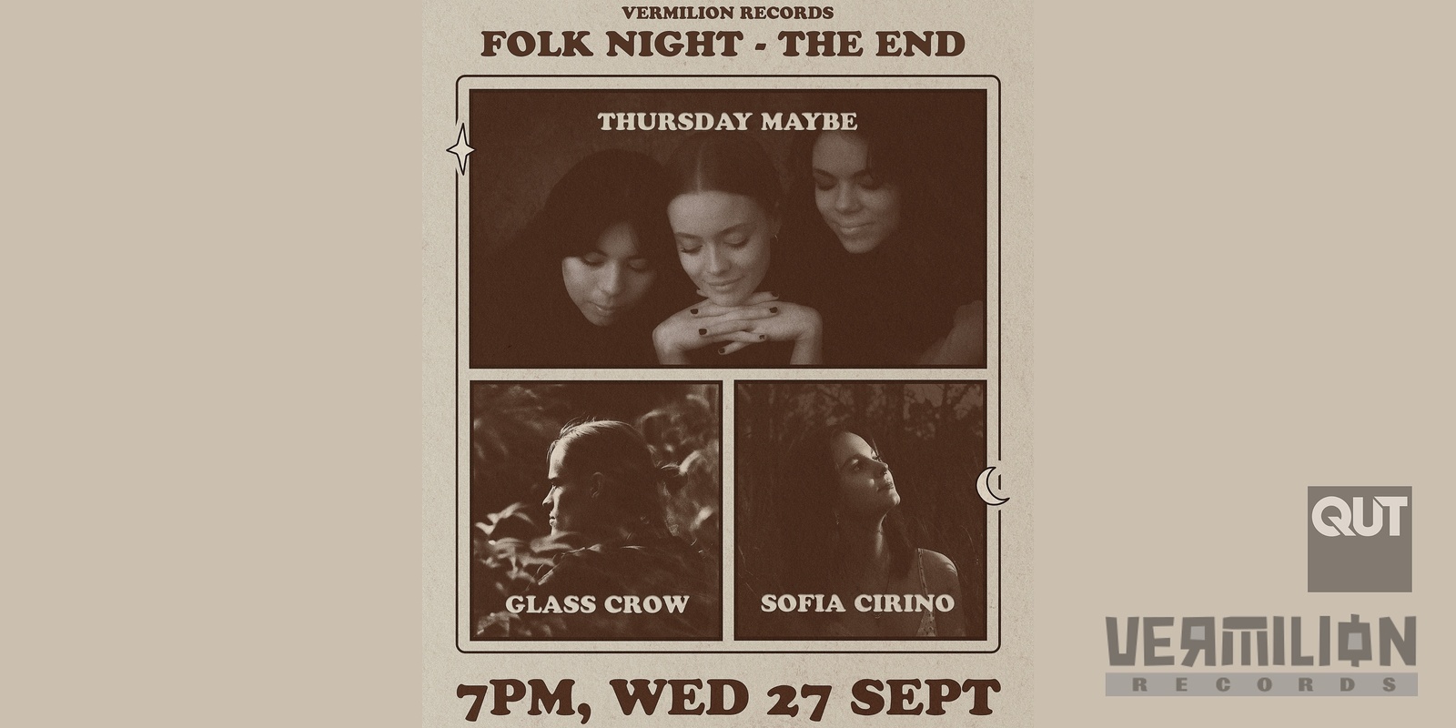 Banner image for Vermilion Records Presents: Thursday Maybe w/ Glass Crow & Sofia Cirino 