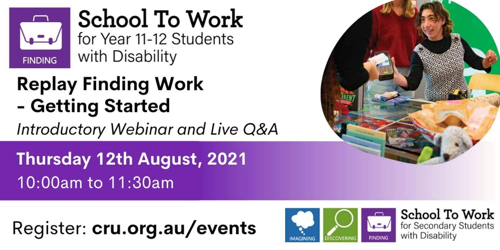 Replay of Finding Work - Getting Started in Years 11&12 with Live Q&A