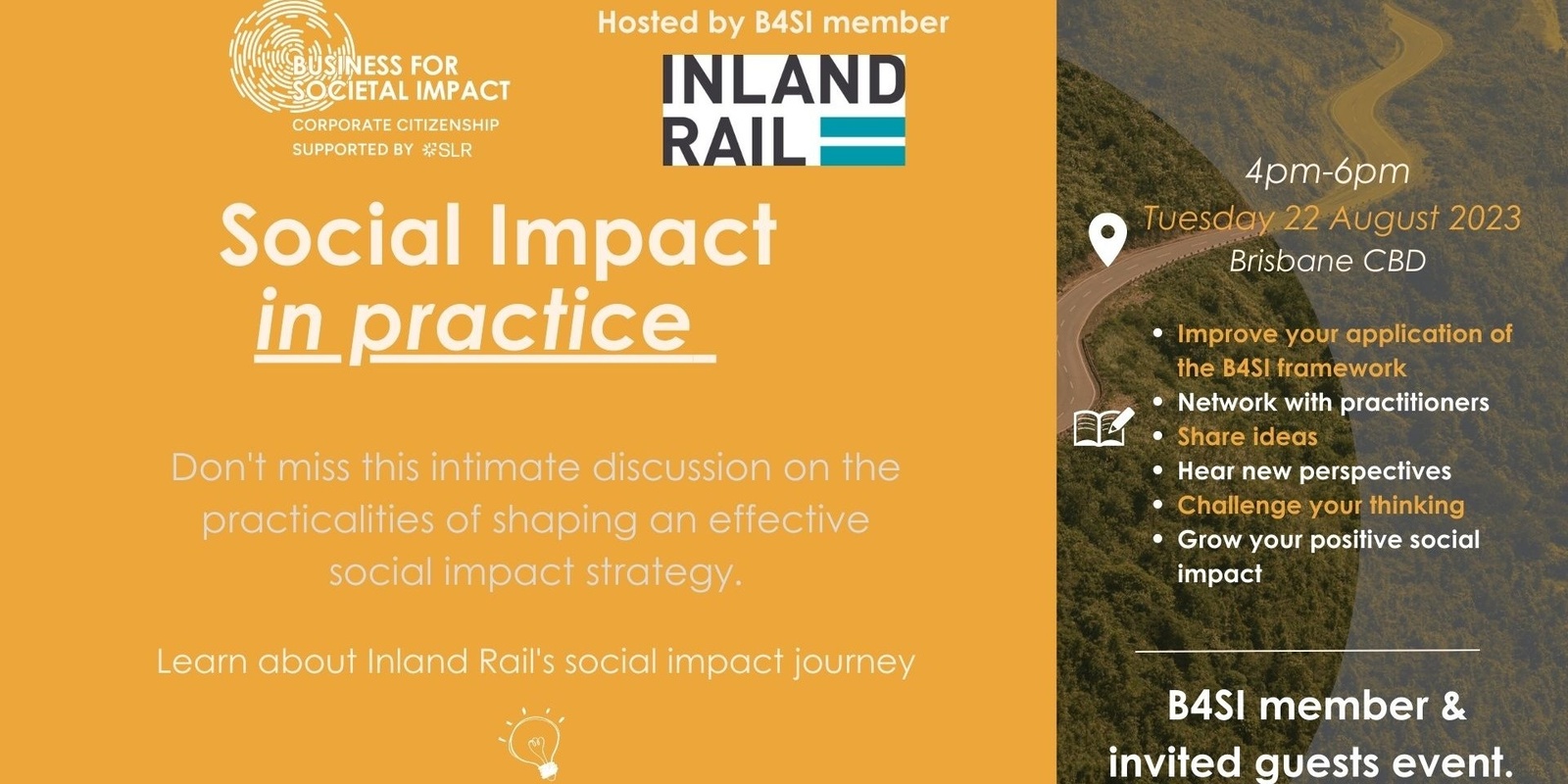 Banner image for B4SI Social Impact in Practice Series - Brisbane