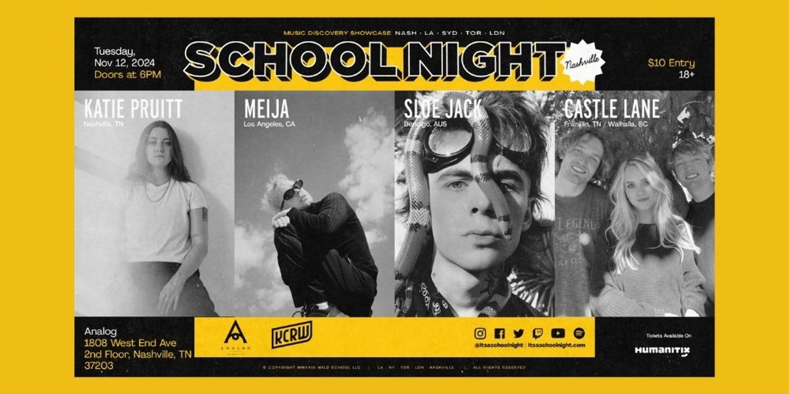 Banner image for KCRW Presents School Night Nashville