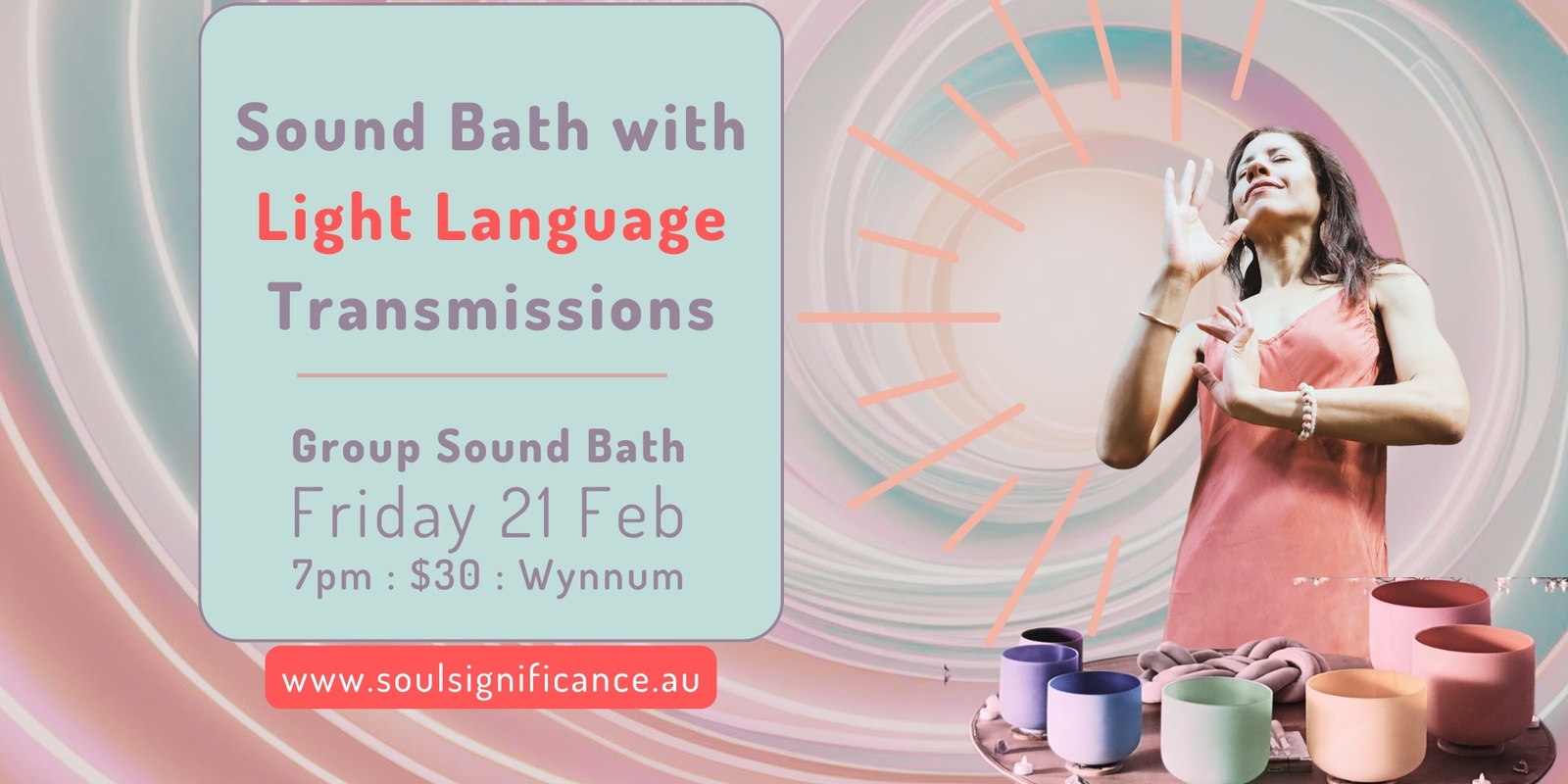 Banner image for Sound Bath with Light Language Transmissions - February