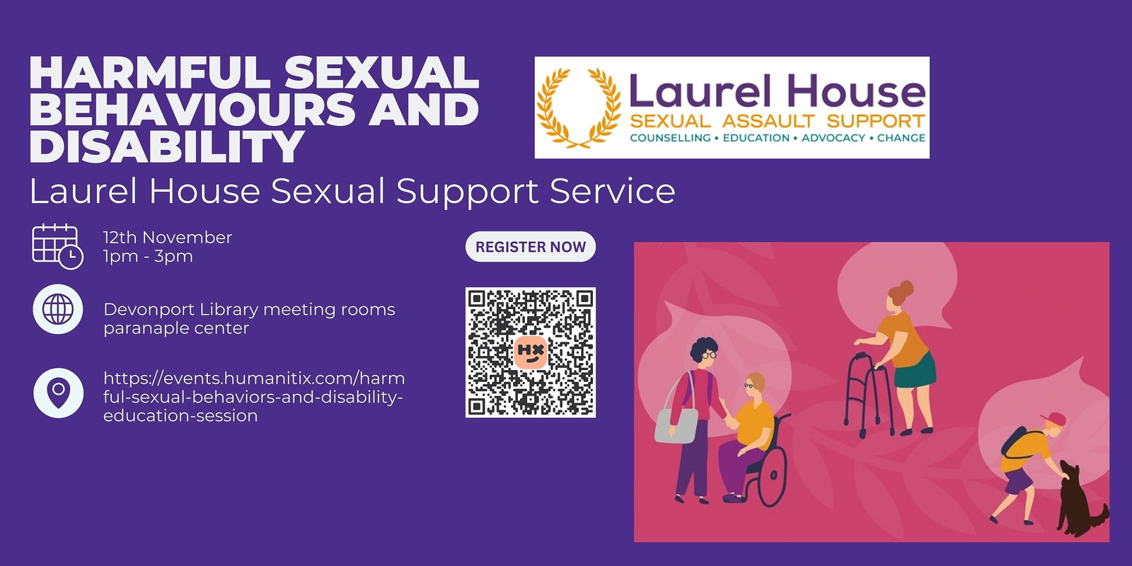 Banner image for Harmful Sexual Behaviors and Disability - education session