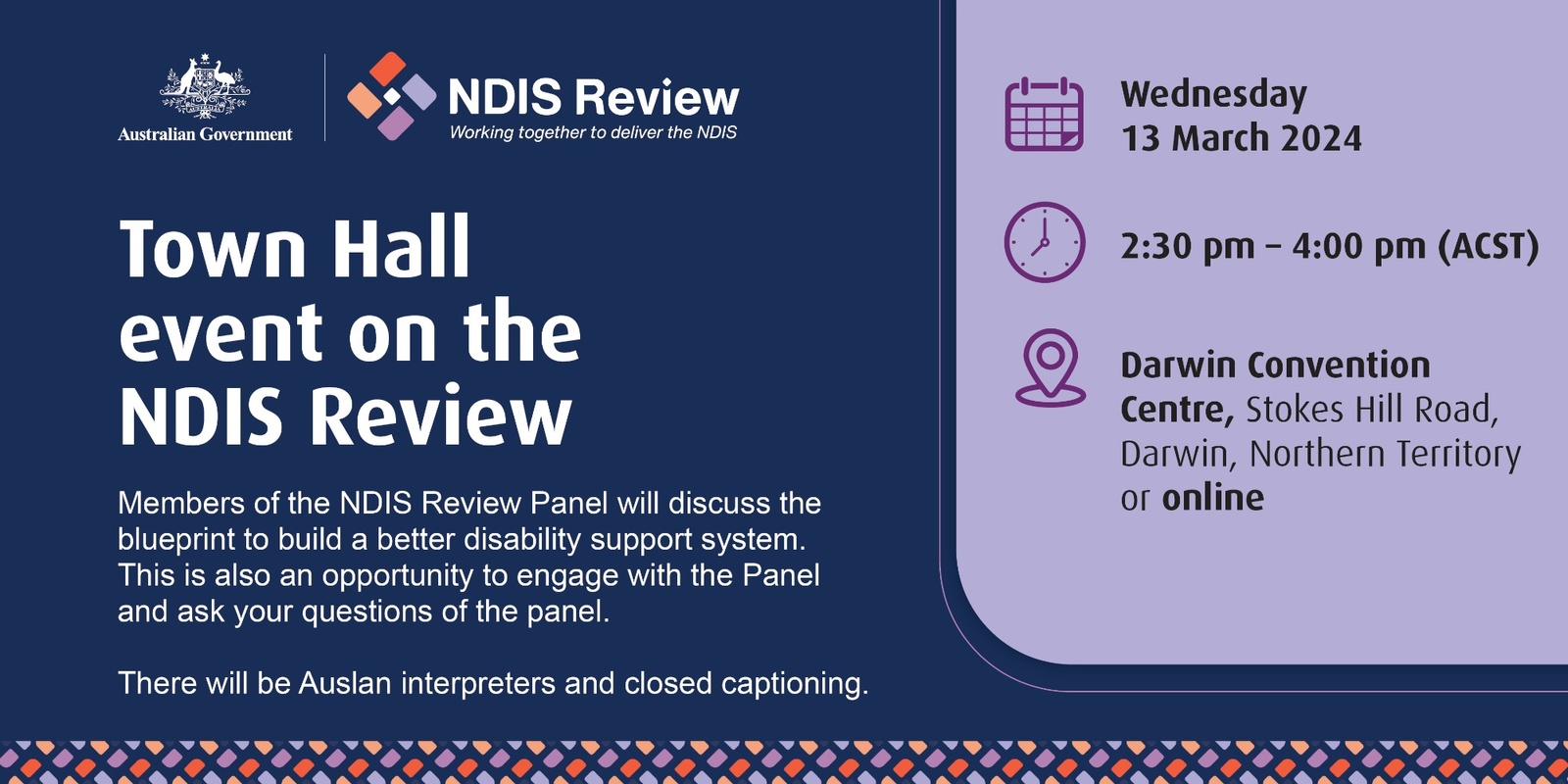 Banner image for NDIS Review Town Hall Event - Darwin