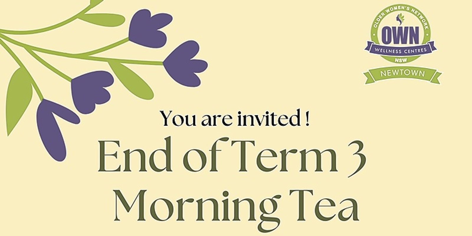 Banner image for Ric's Farewell and End of Term 3 Morning Tea at Newtown Wellness Centre