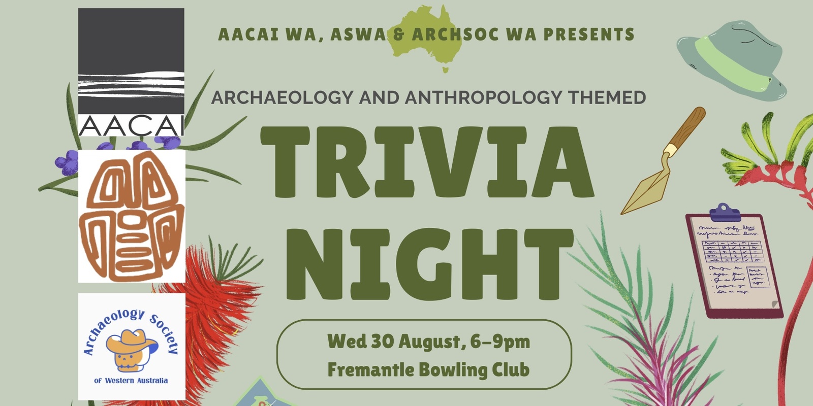 Banner image for AACAI WA, ASWA & ArchSocWA Annual Trivia Night 2023