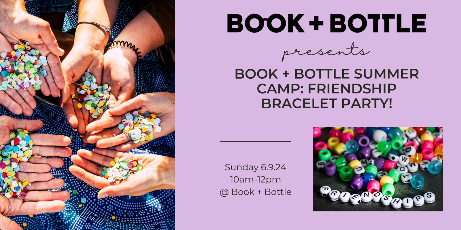 Banner image for Book + Bottle Summer Camp: Friendship Bracelet Party!