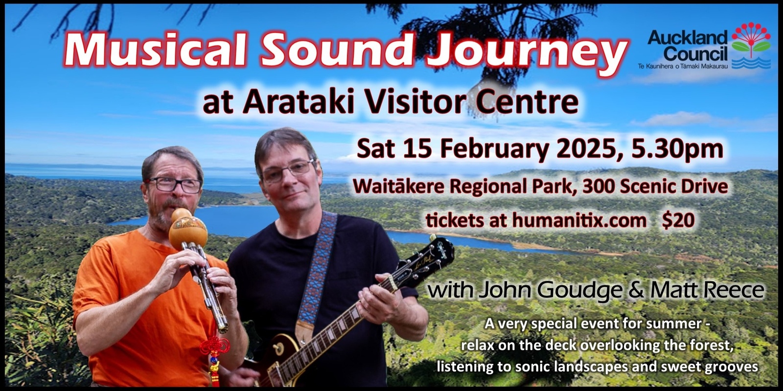 Banner image for Musical Sound Journey at Arataki Visitor Centre