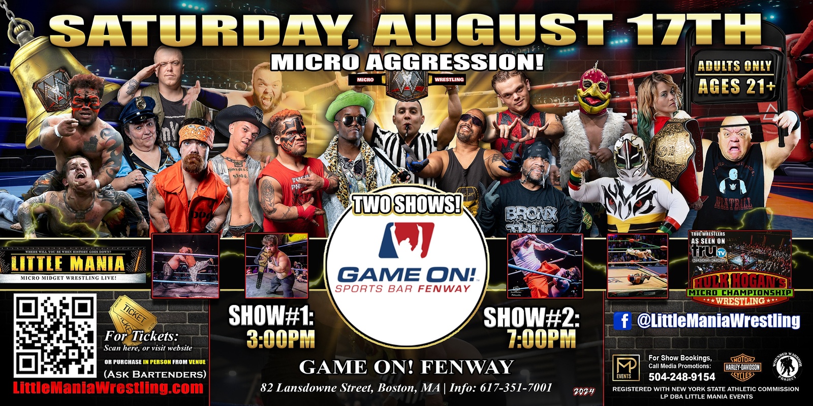 Banner image for Boston, MA - Micro-Wrestling All * Stars: The Fight is On at Game On! Fenway (TWO SHOWS!)