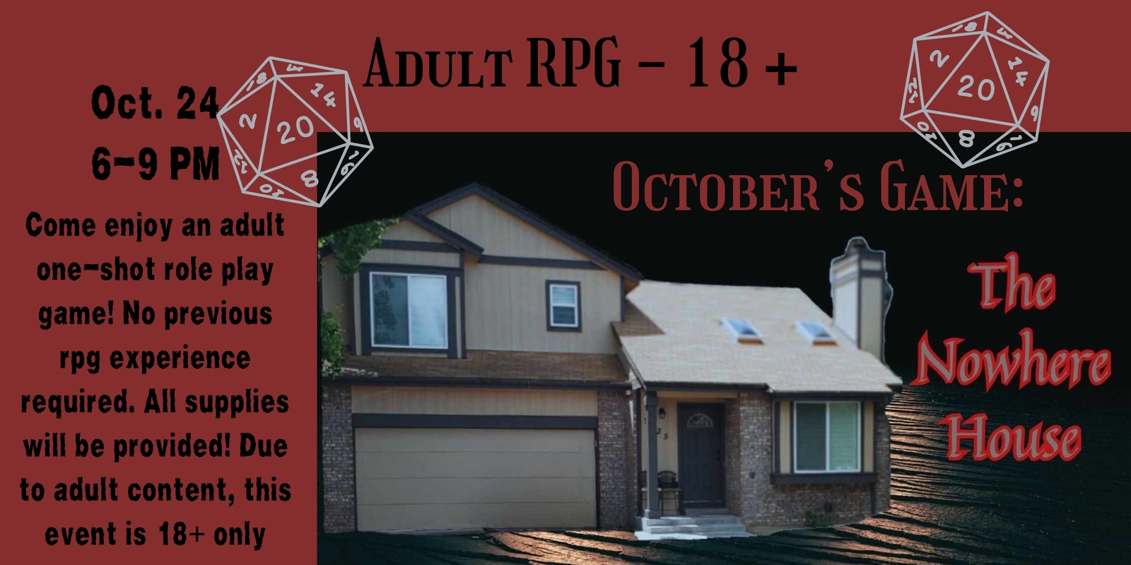 Banner image for Adult RPG Night - 18+ 