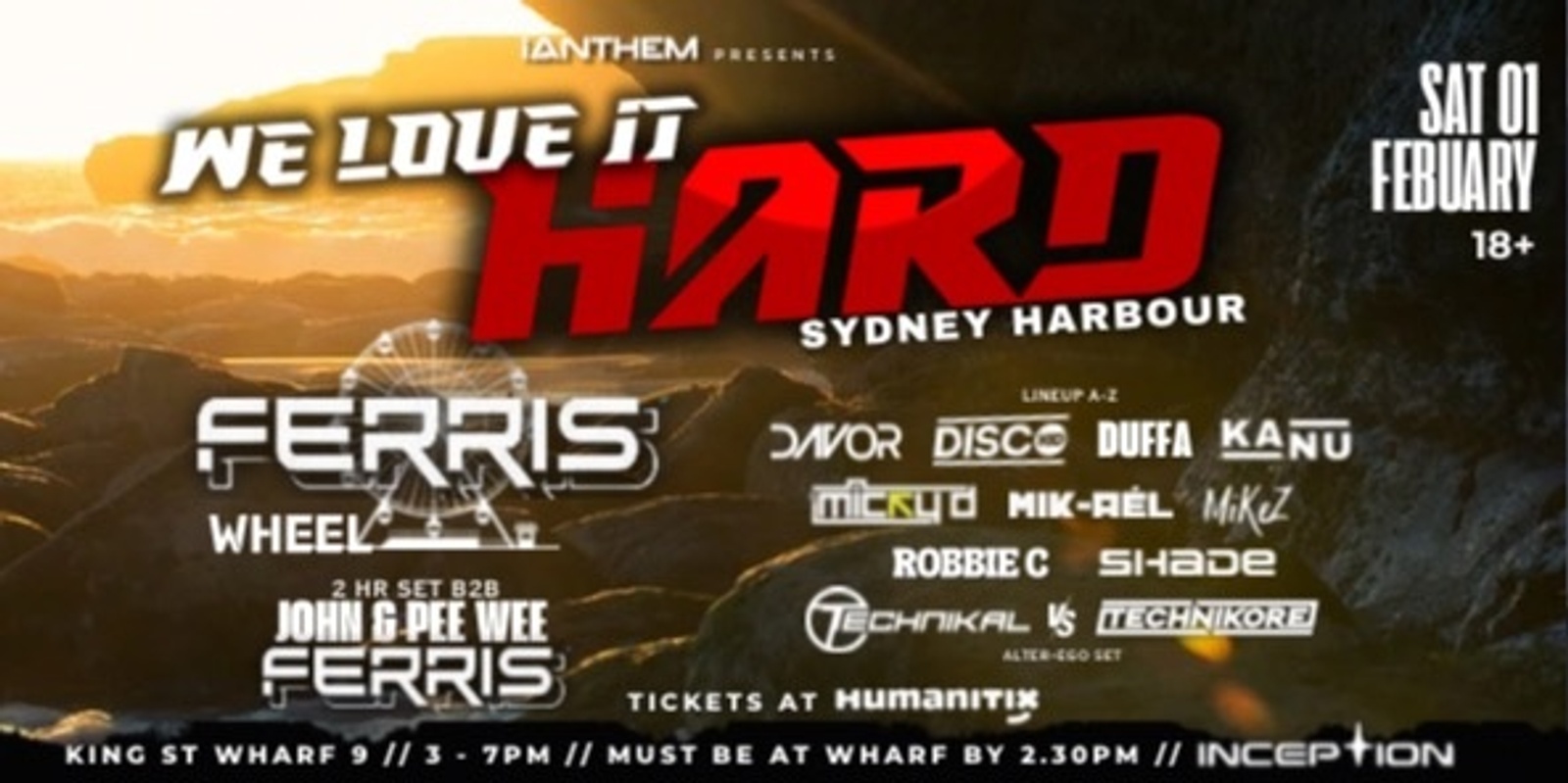 Banner image for WE LOVE IT HARD BOAT PARTY | SYDNEY HARBOUR