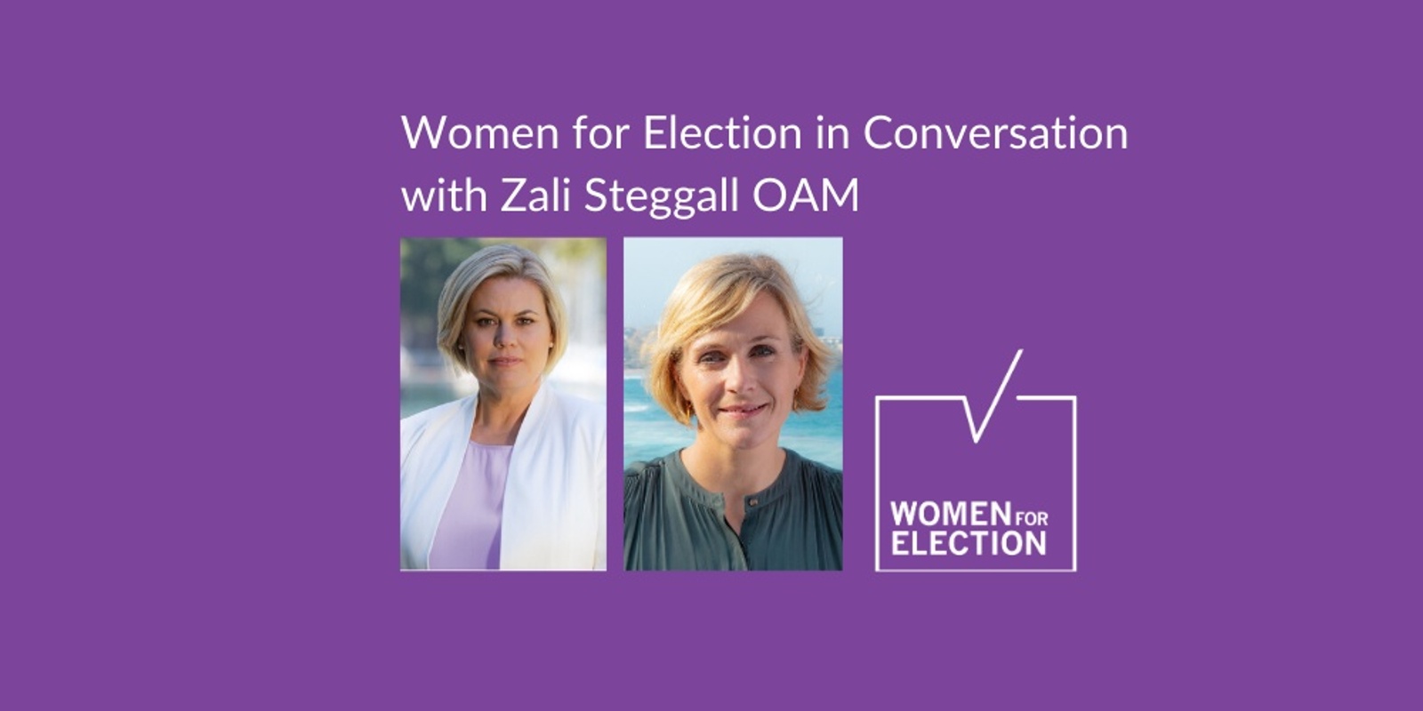 Banner image for Women for Election In Conversation with Zali Steggall OAM