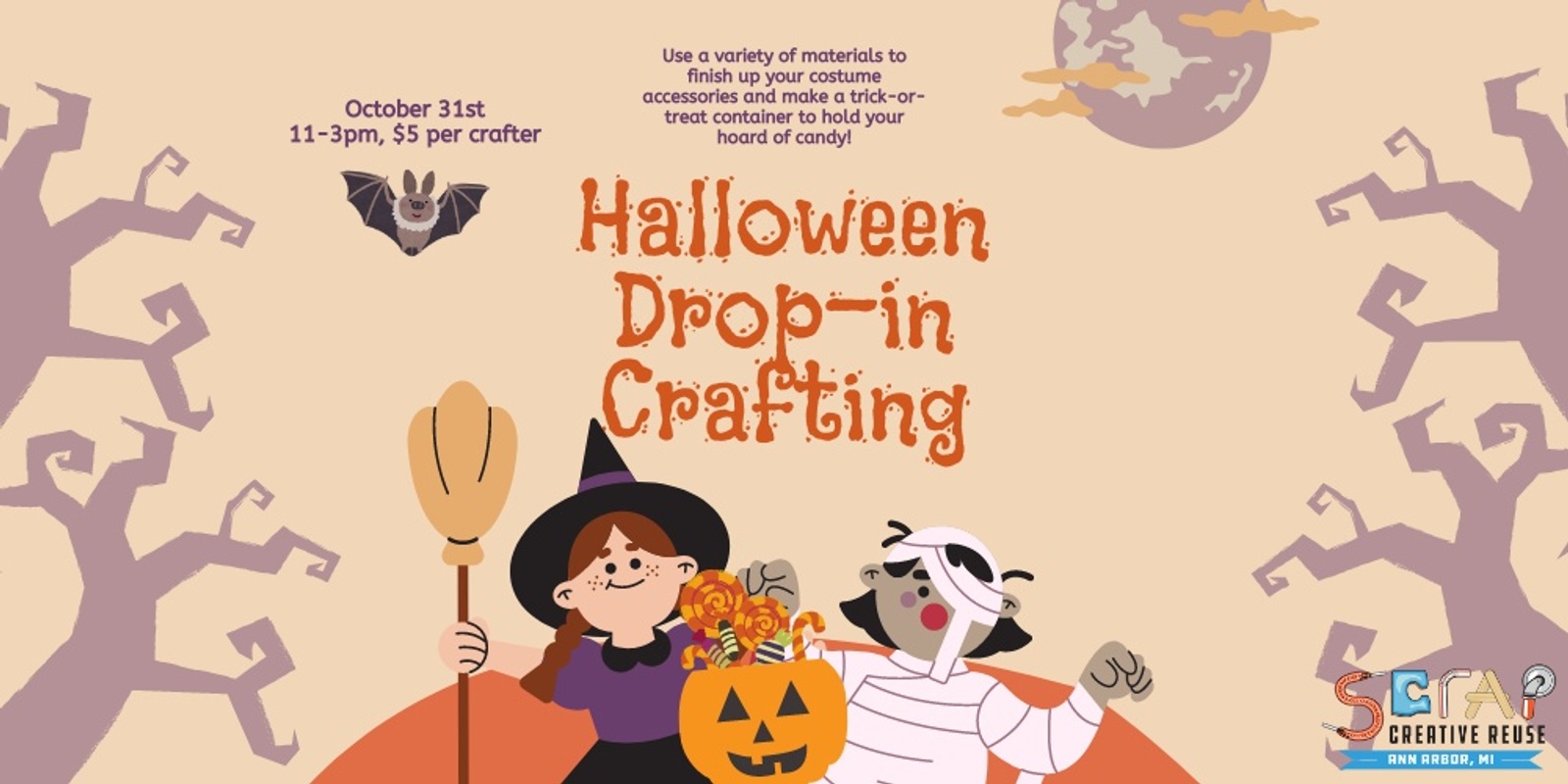 Banner image for Halloween Drop-in Crafting