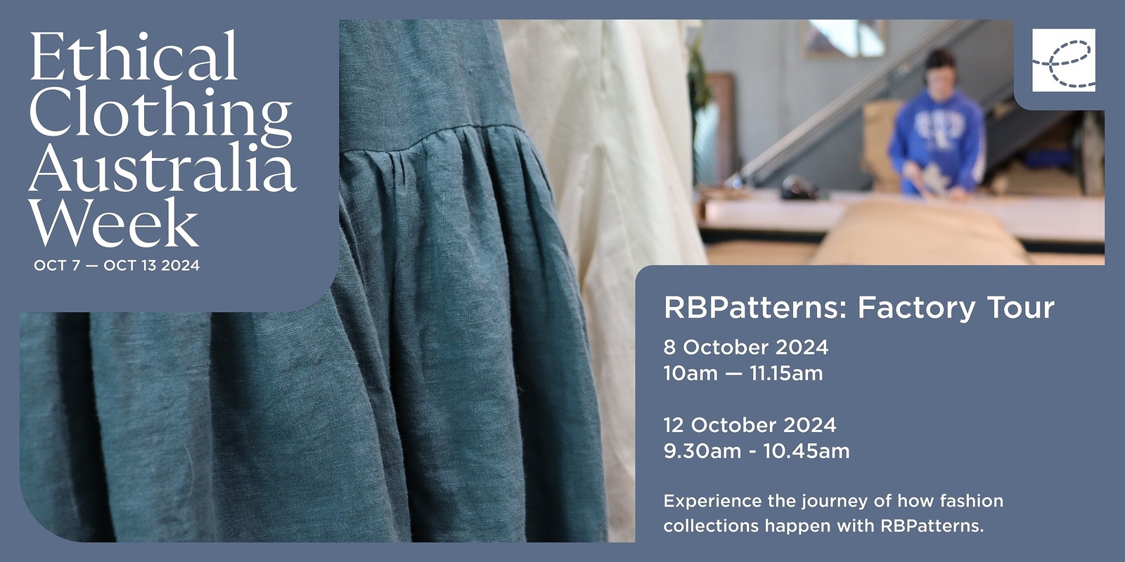 Banner image for Ethical Clothing Australia Week 2024 x RBPatterns 