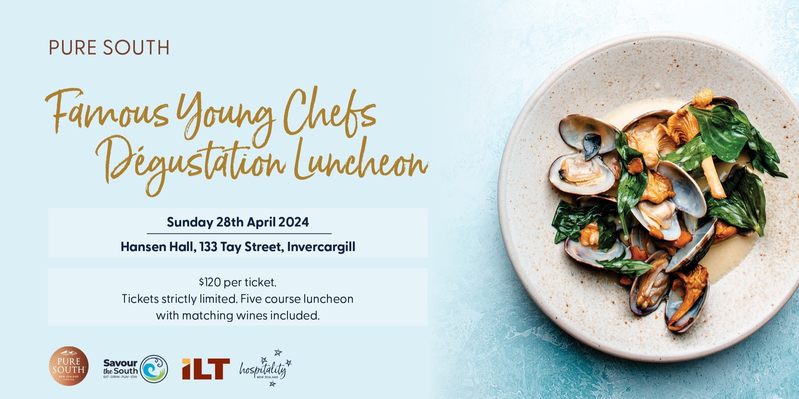 Banner image for Famous Young Chefs Degustation Luncheon - Southland - April 2024