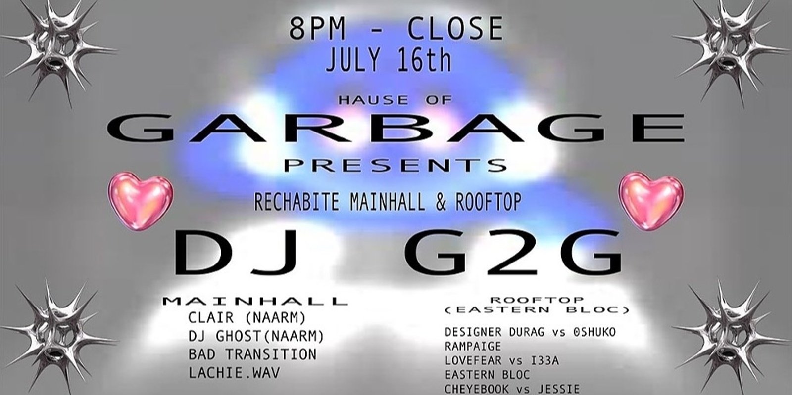 Banner image for Garbage presents - HAUSE OF GARBAGE - DJ G2G