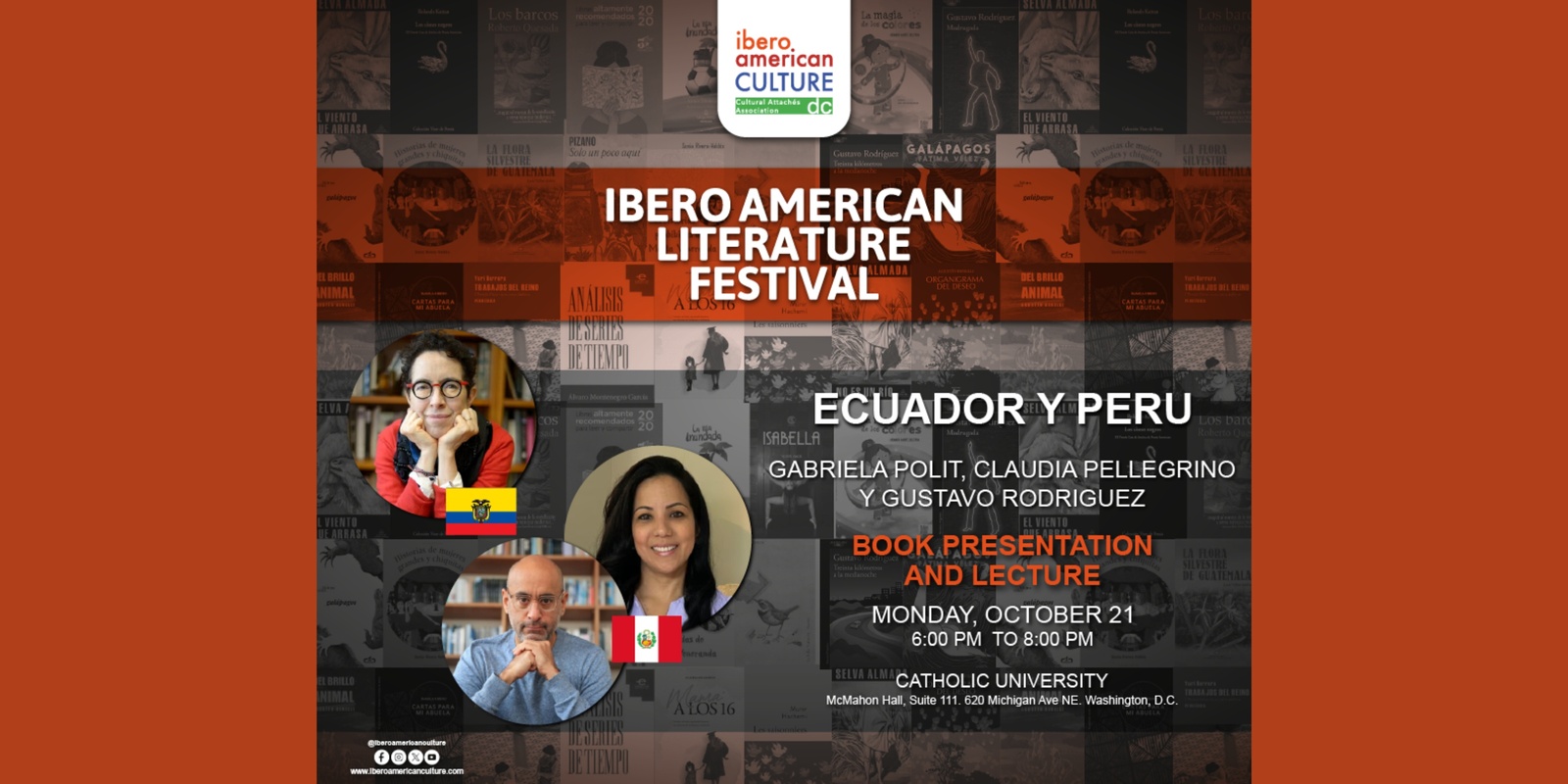 Banner image for Book presentation with Gabriela Polit, Claudia Pellegrino & Gustavo Rodríguez - Moderator: Gabriela Guerra