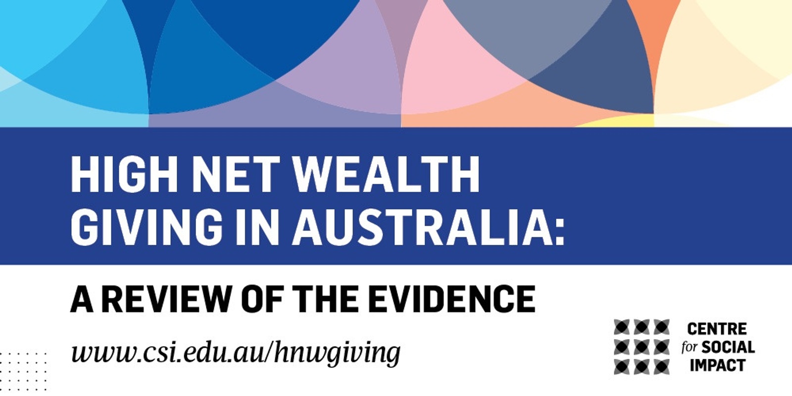 Banner image for Research launch: High net wealth giving in Australia