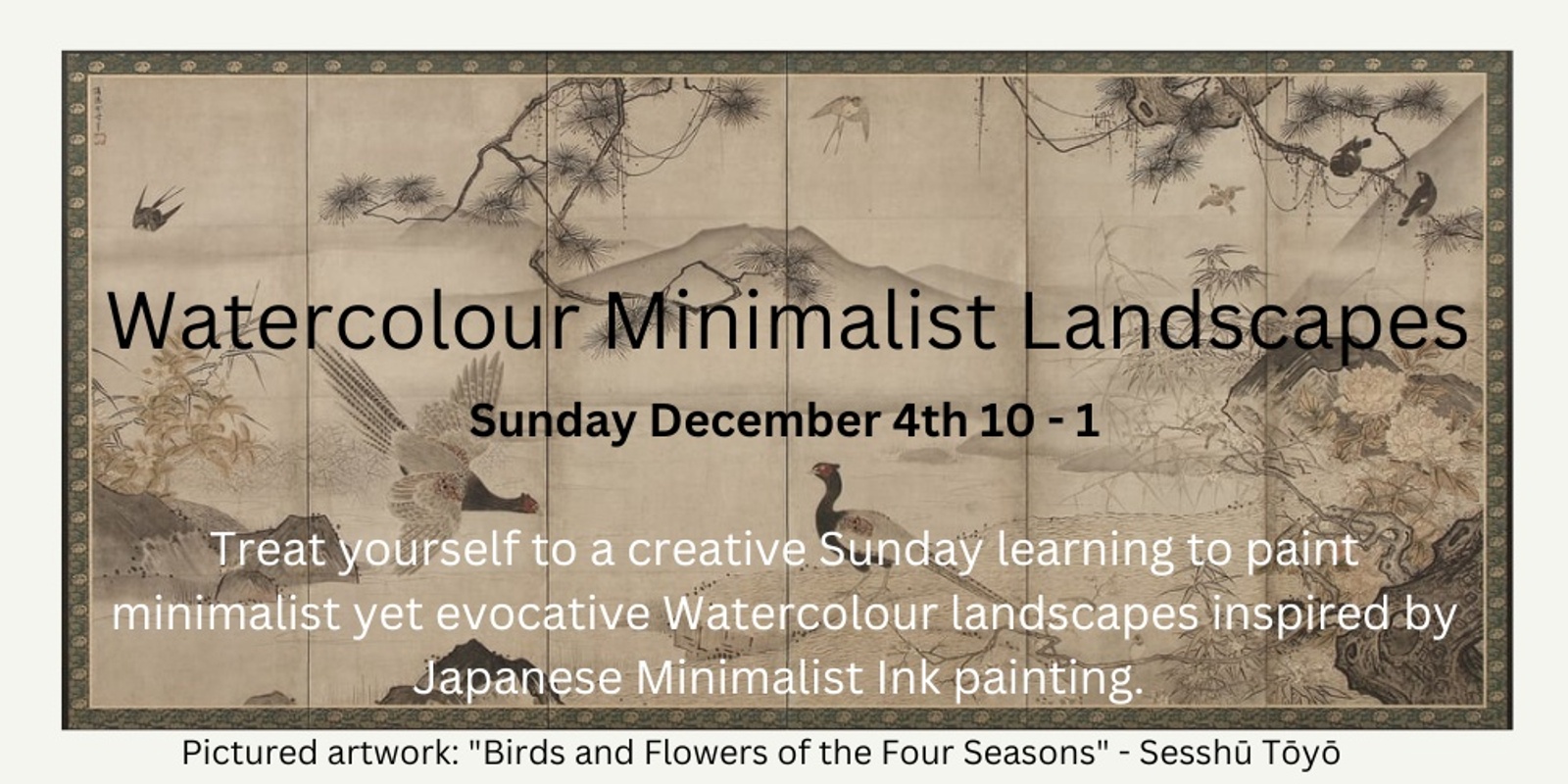 Banner image for Watercolour Landscapes workshop (Japanese minimalist inspiration) 