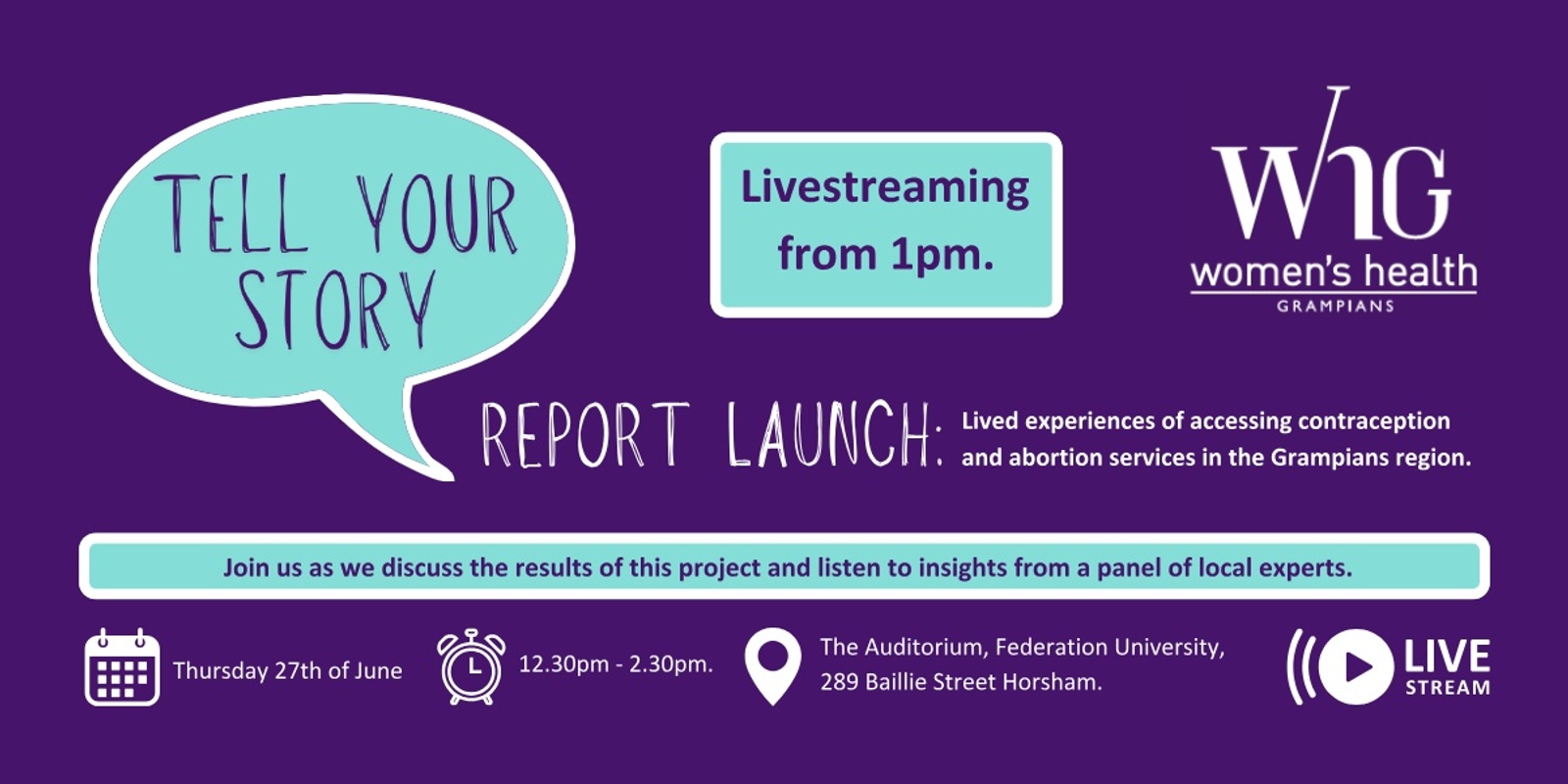 Banner image for Tell Your Story Report Launch + Webinar