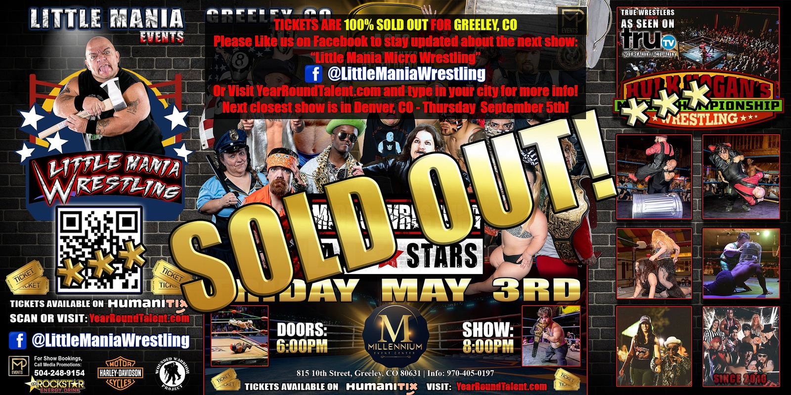 Banner image for Greeley, CO -- Micro-Wresting All * Stars: Little Mania Rips Through the Ring!