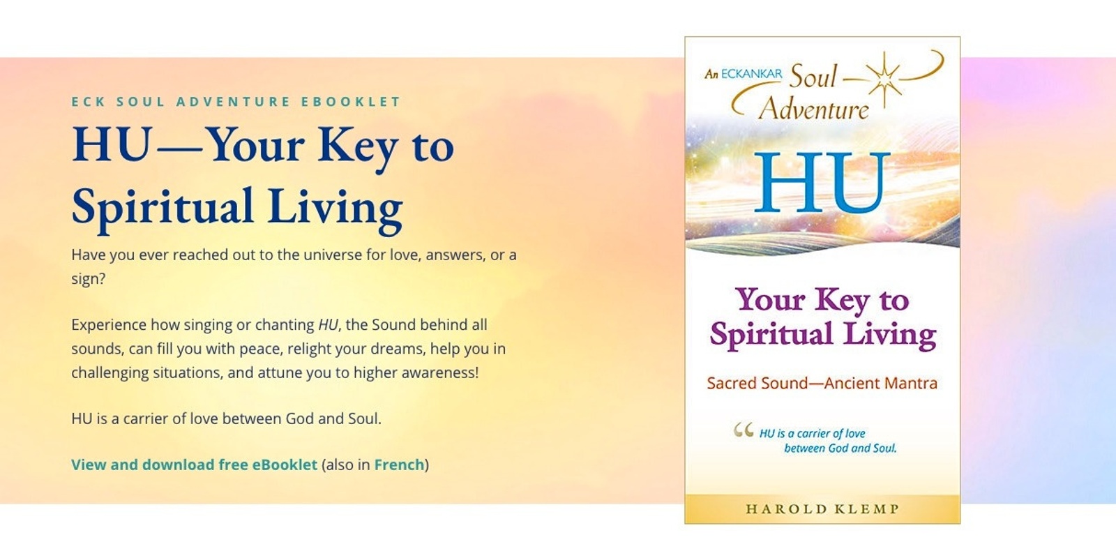 Banner image for HU - Your Key to Spiritual Living