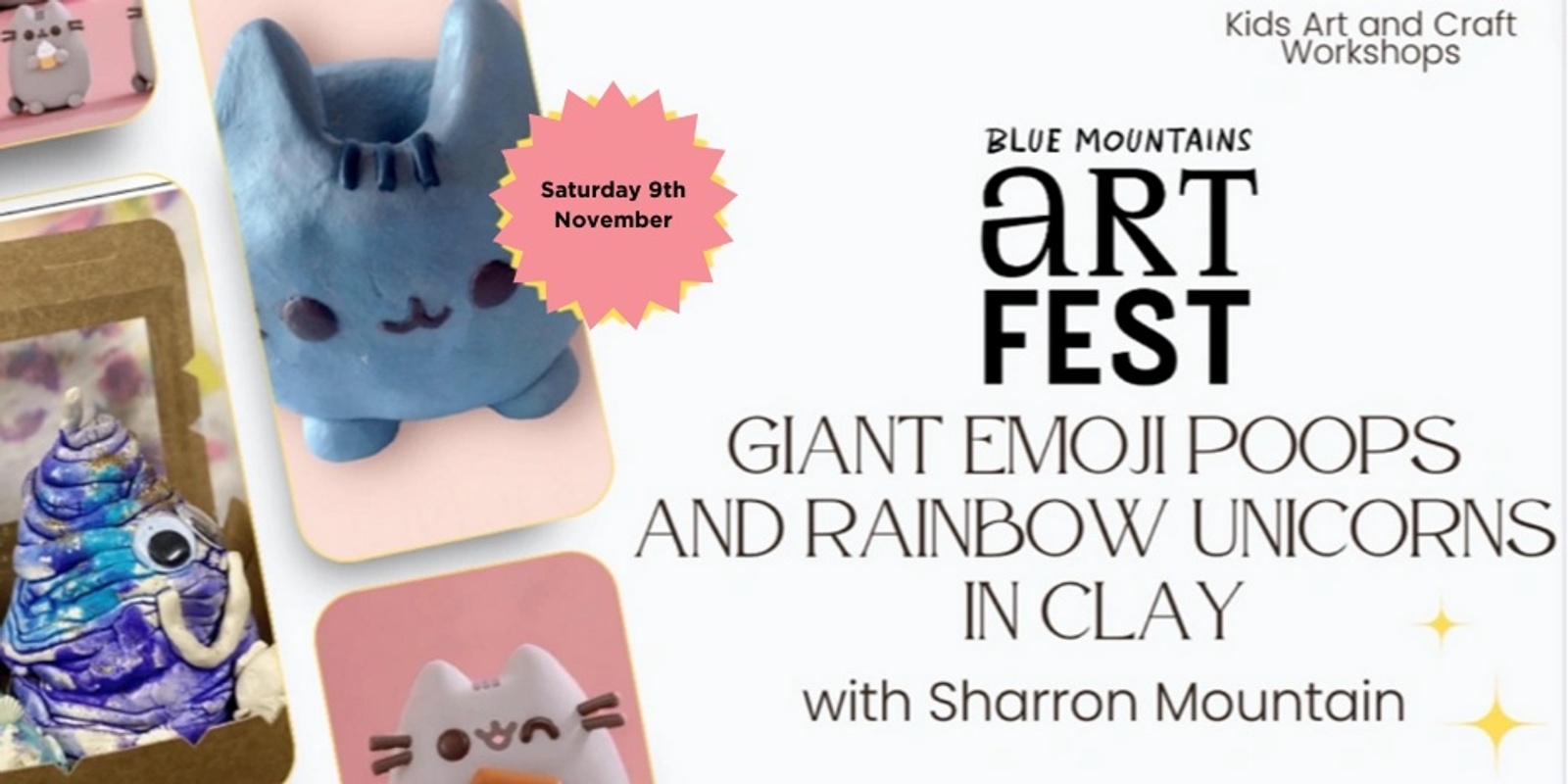 Banner image for Giant Emoji Poops and Rainbow Unicorns in Clay