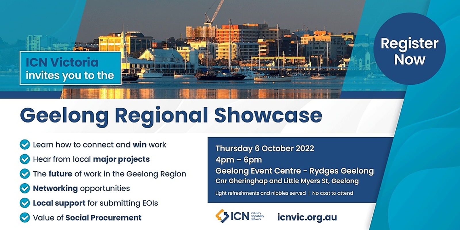 Banner image for ICN Victoria Geelong Regional Showcase