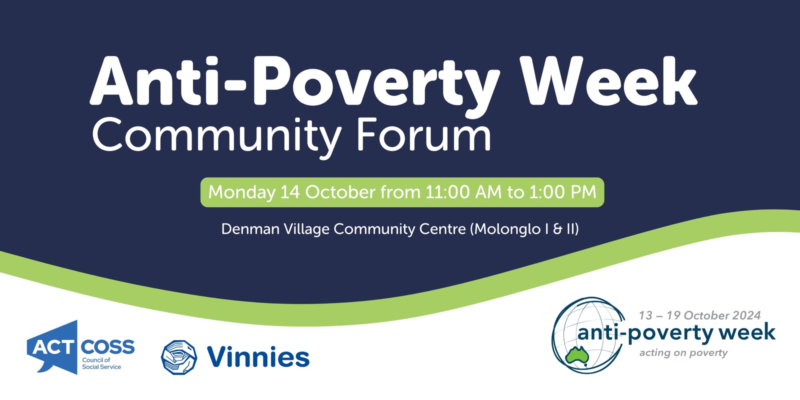 Banner image for Anti-Poverty Week Community Forum in the ACT