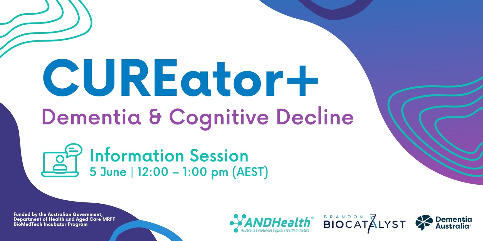 Banner image for CUREator+ Dementia & Cognitive Decline Information Session