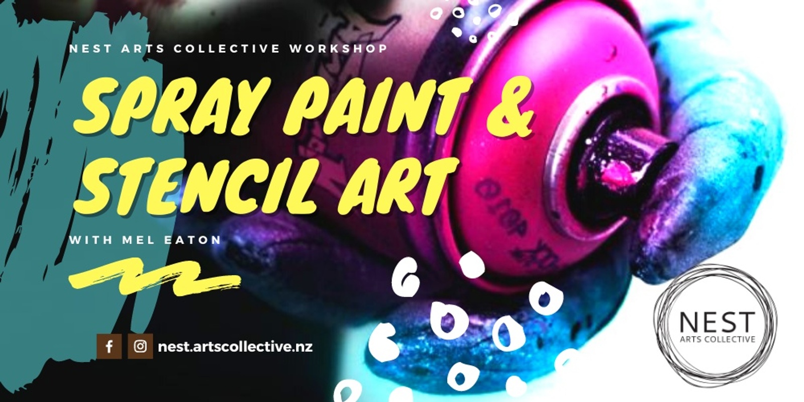 Banner image for Spray Paint & Stencil Art Workshop