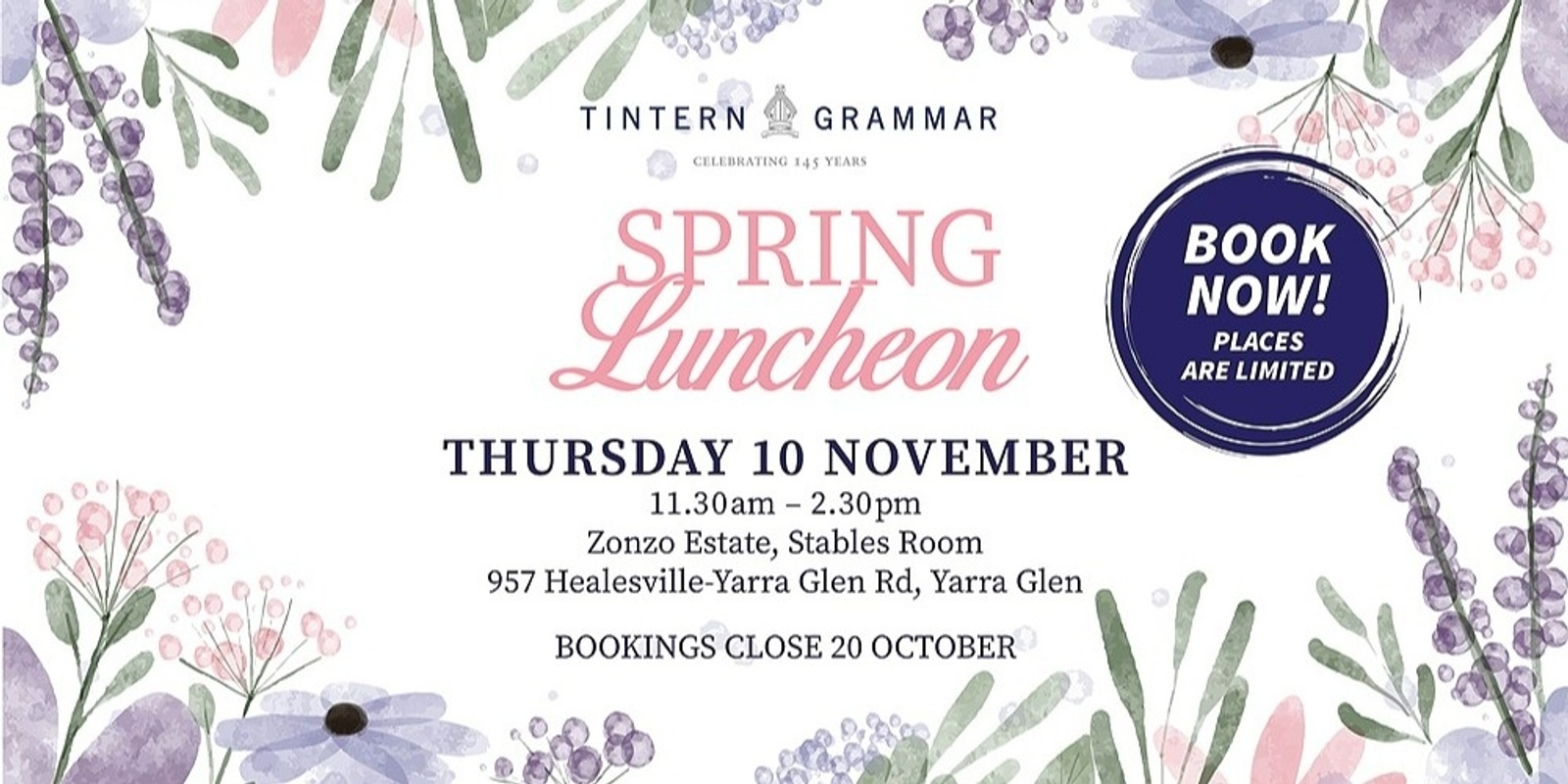 Banner image for Tintern Grammar Spring Luncheon