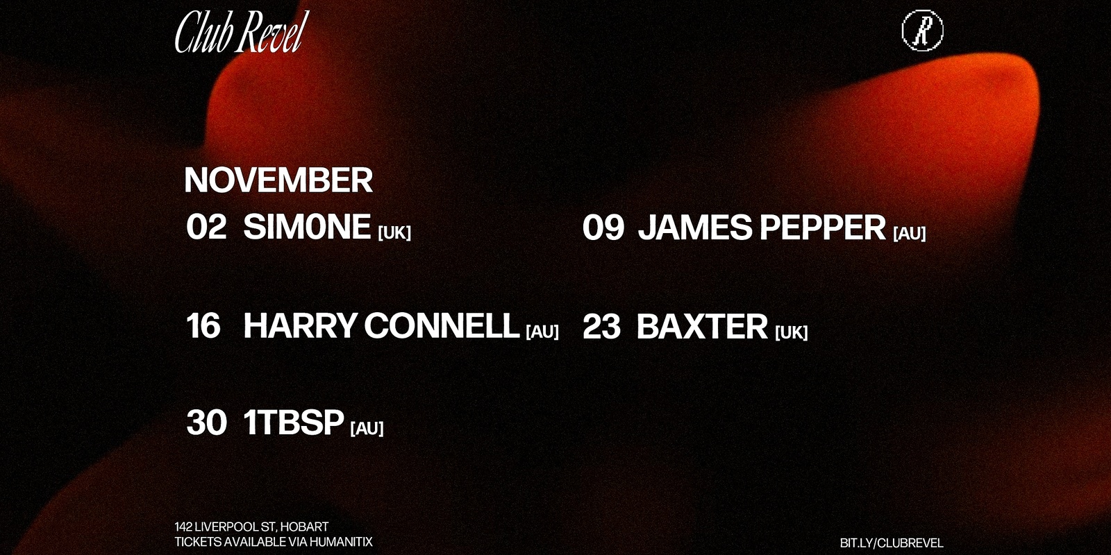 Banner image for Club Revel ▬ James Pepper [AU]