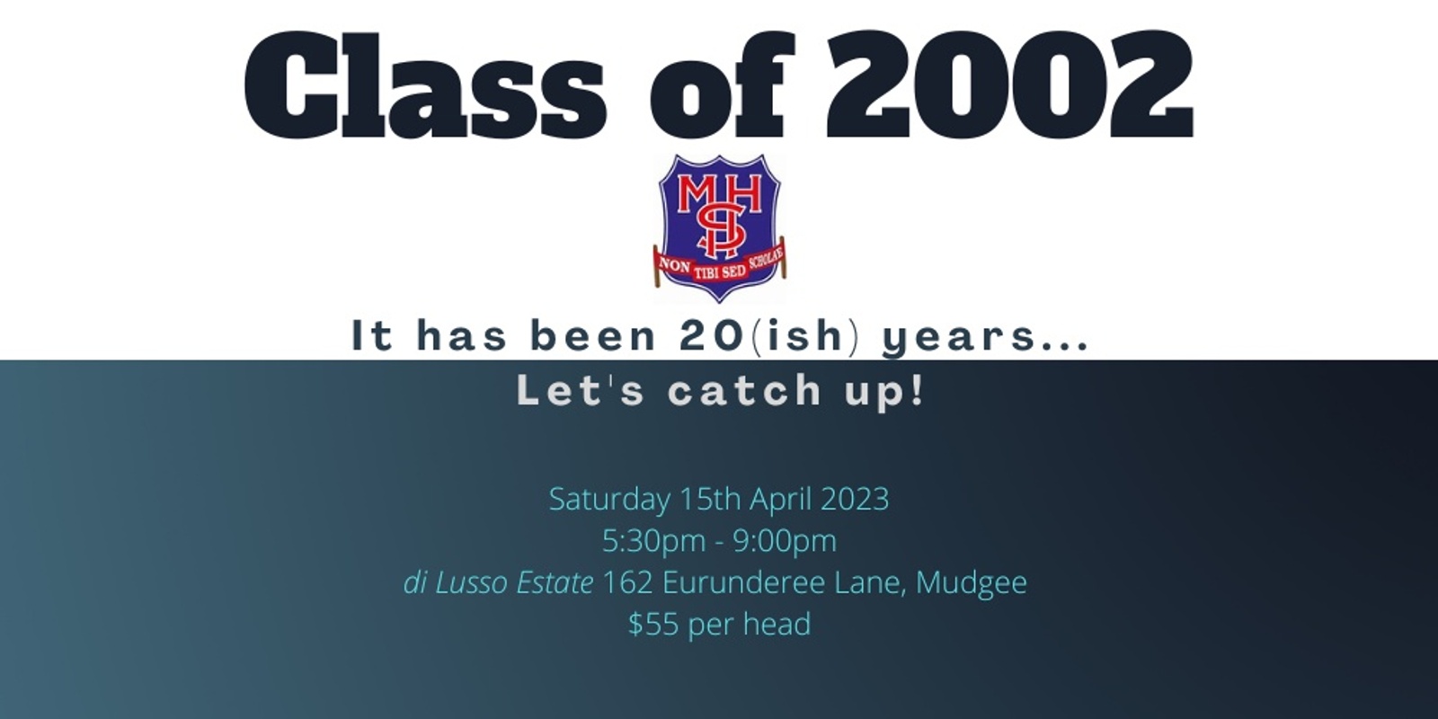 Banner image for Mudgee High Class of 2002 Reunion
